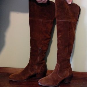 Frye Womens Clara Over the Knee Leather Slouch